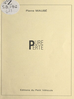 cover image of Pure perte